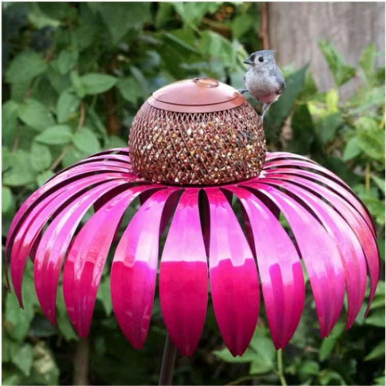 New Outdoor Flower Bird Feeder Hummingbird Feeder Garden Bird Cage Predator