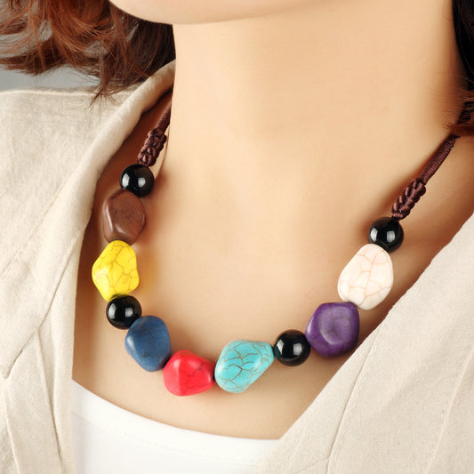 Original Ethnic Handmade Jewelry Retro Accessories Short Clavicle Necklace Exaggerated Necklace