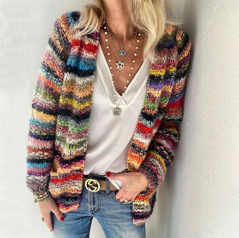 Sweater knitted cardigan thin coat loose coat women