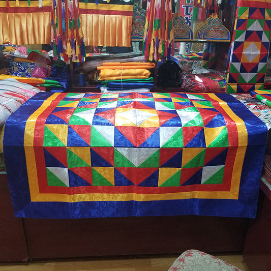 Tibetan eight treasures Mandala tablecloth Tantric Buddhist hall decoration guru Lama chanting tablecloth