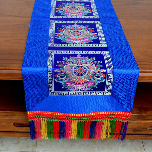 Tibetan-style folk tablecloth retro long table tea tablecloth Buddha hall decoration