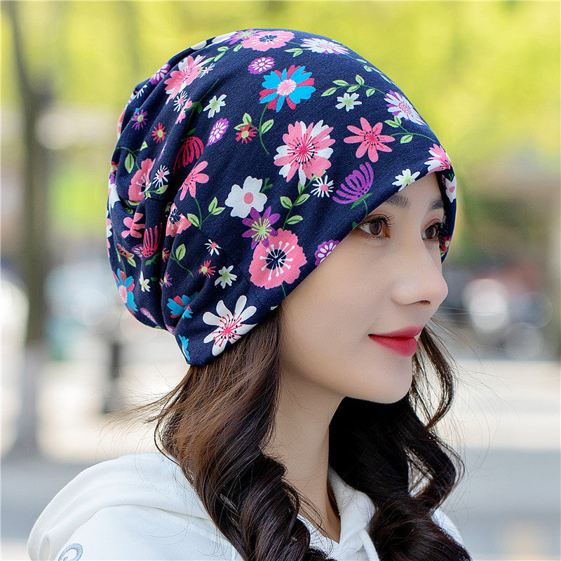 Pullover hat ethnic style bag head hat pile hat dual-purpose bib