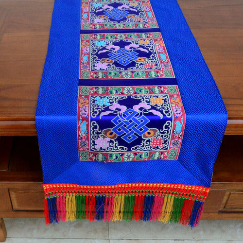 Tibetan-style folk tablecloth retro long table tea tablecloth Buddha hall decoration