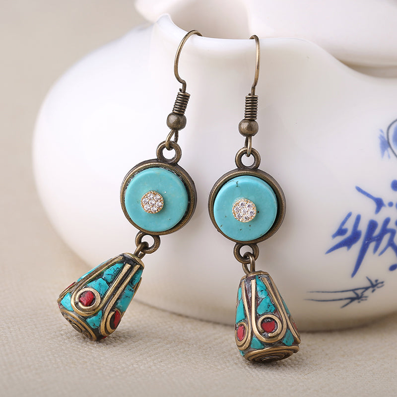 original design unique minority retro style earrings female non pierced temperament Earrings design sense Earrings