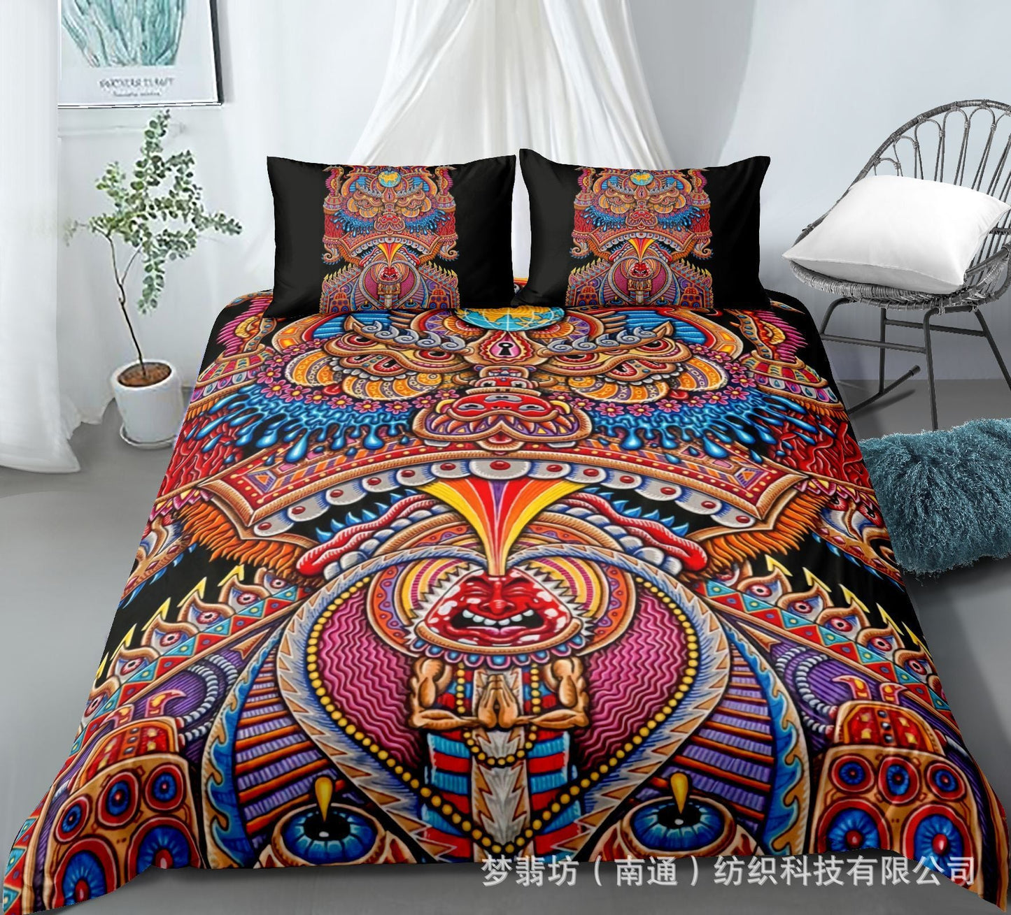 Selling 3D Printed Bohemian Bed Indian Pattern 2pcs/3pcs Set