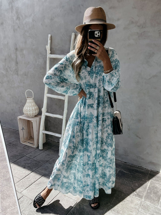 Summer new flower loose dress