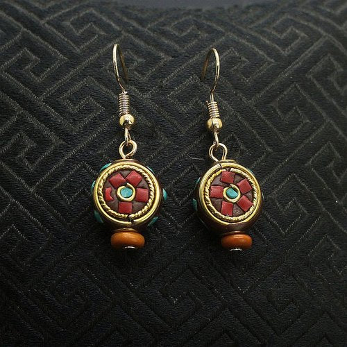 Nepal style earrings simple literary temperament joker ear jewelry personality national style earrings