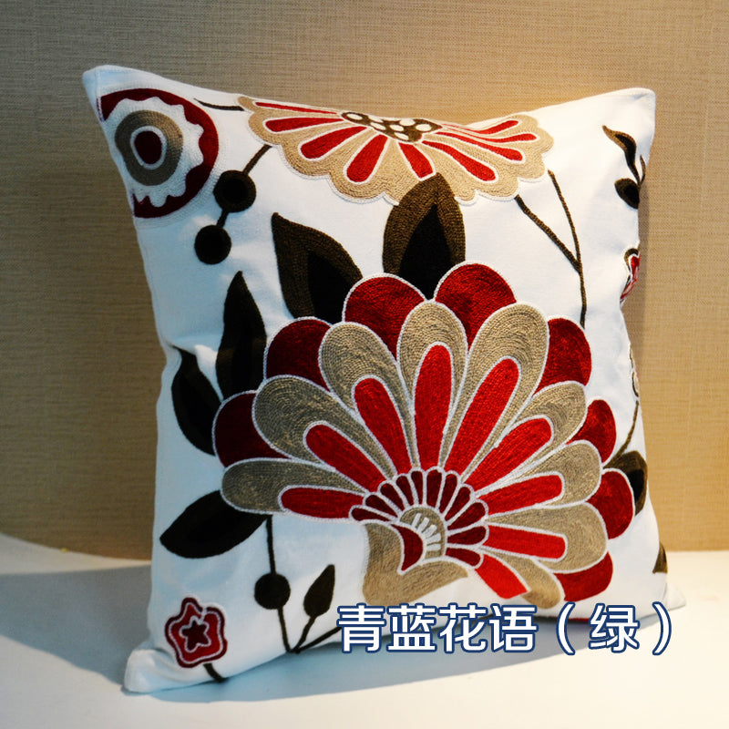 Ethnic style embroidered throw pillows sofa cushions  cushions pillow covers, no core