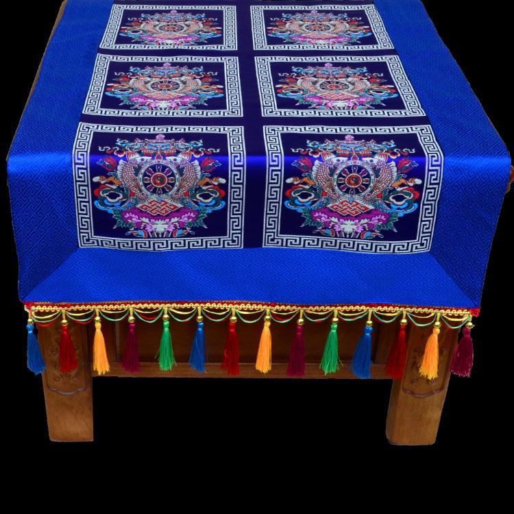 Tibetan-style folk wind tablecloth custom retro long table tea tablecloth Buddha hall decoration for tablecloth Buddha tablecloth