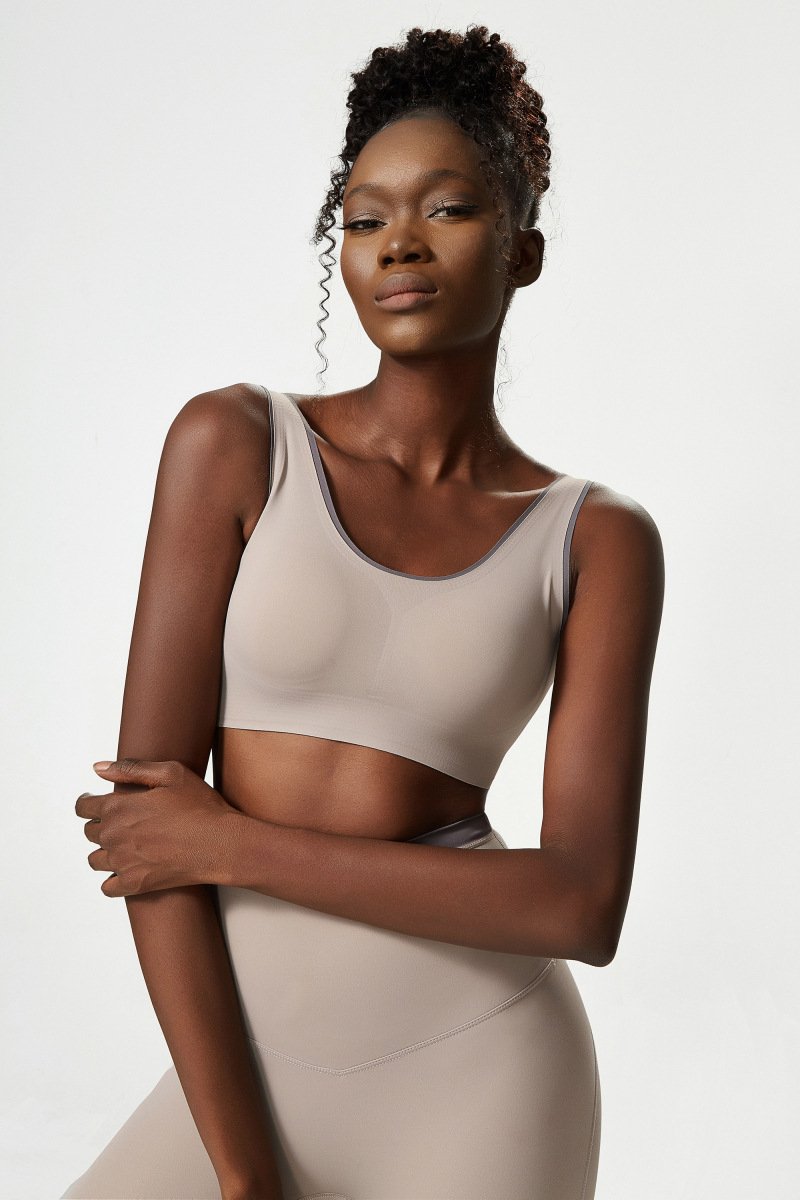 Sports bra female buckle yoga bra seamless yoga bra