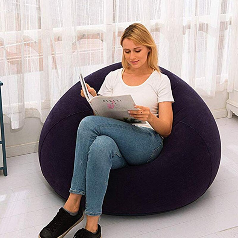 Outdoor Large Lazy Inflatable Sofa Sleeping Chair PVC Lounger Seat Bean Bag Compressible Sofa Pouf Puff Couch Tatami Living Room