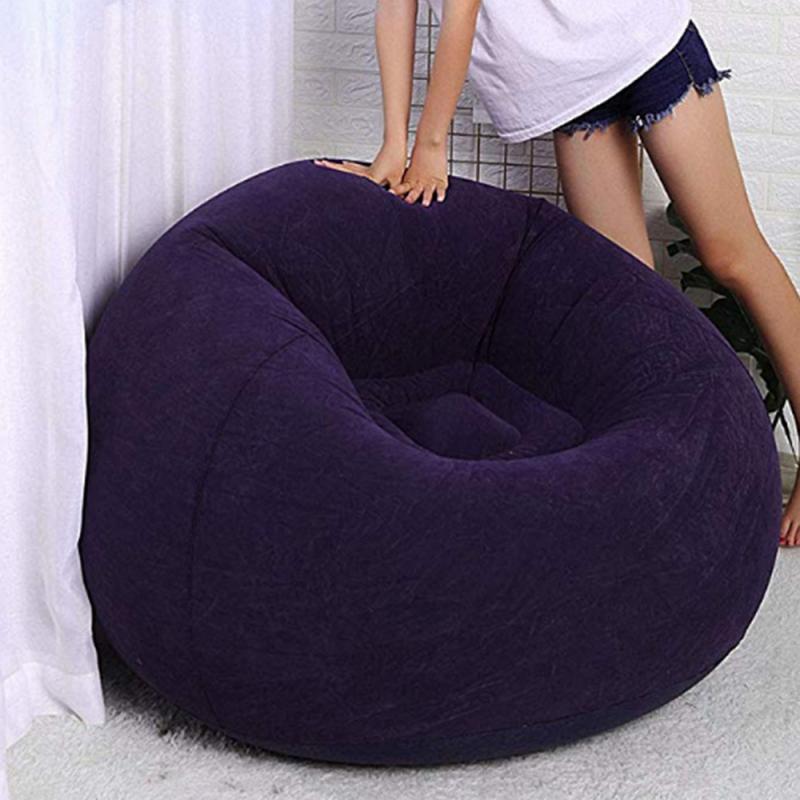 Outdoor Large Lazy Inflatable Sofa Sleeping Chair PVC Lounger Seat Bean Bag Compressible Sofa Pouf Puff Couch Tatami Living Room