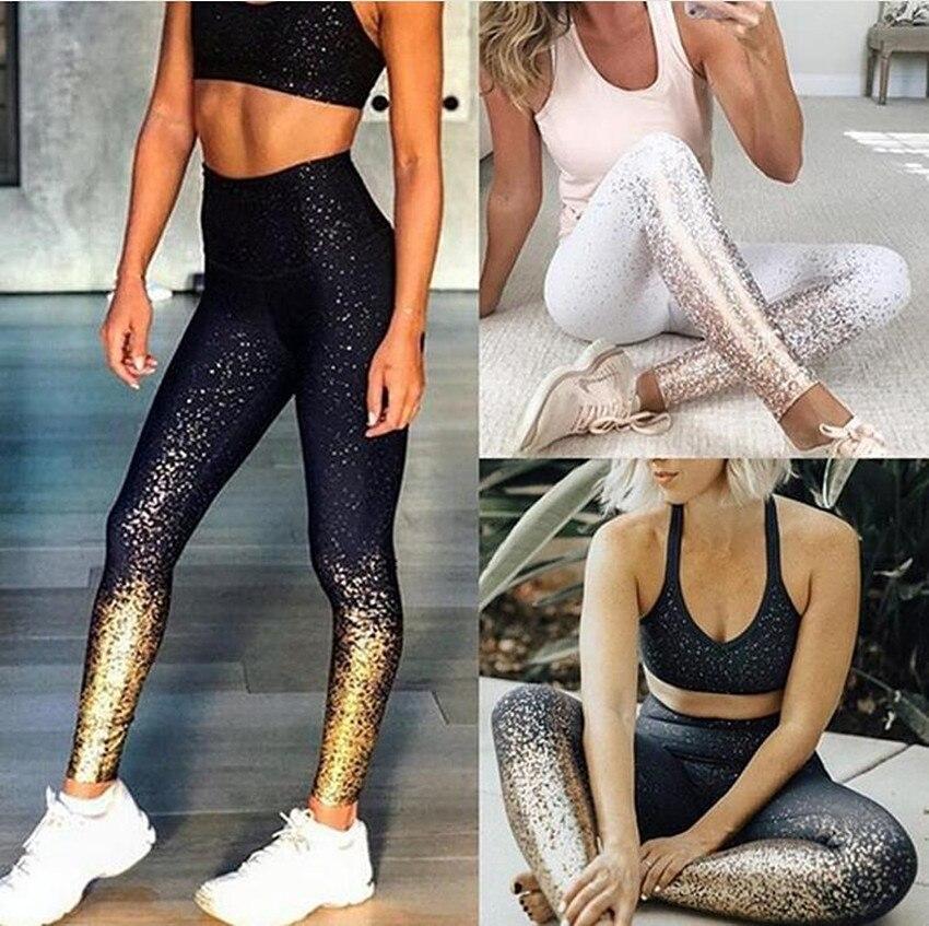 Pad Hot stamping Two Piece Suit Women Patchwork Yoga Set Sport Fitness Women Pants Leggings Push Up Yoga Pants Summer Sportswear