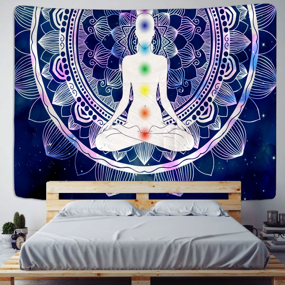 Psychedelic Tapestry Wall Hanging Bohemian Hippie Witchcraft TAPIZ Art Science Fiction Tarot Room Home Decor