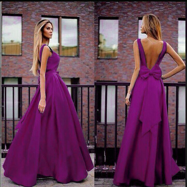 2018 new backless rosette evening dress