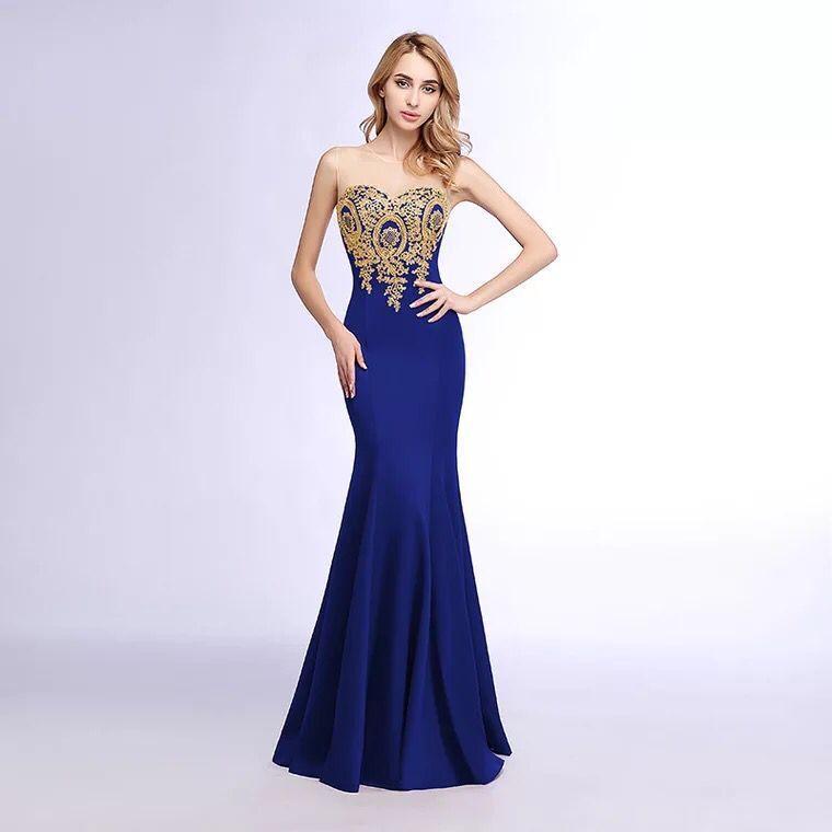 Sleeveless Mermaid Bodycon Evening Gown Maxi Dress