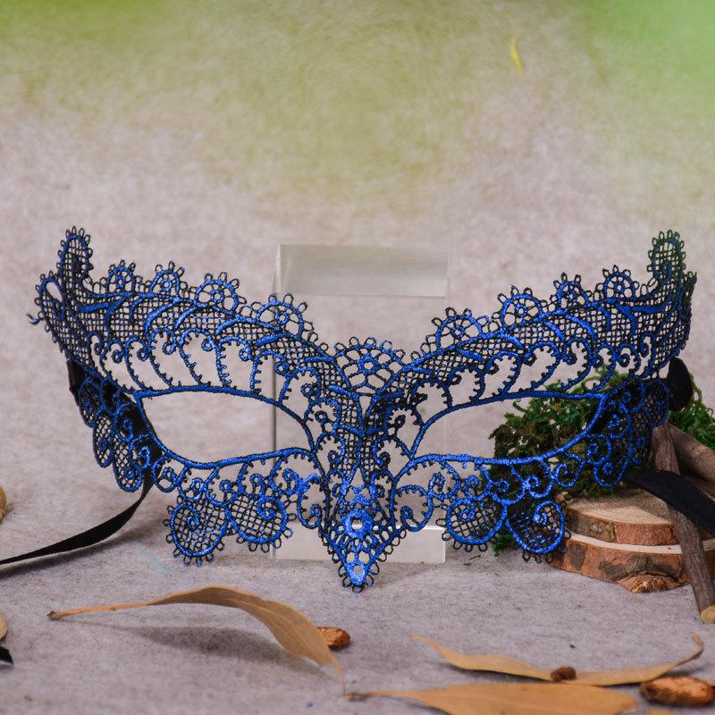 Halloween Sexy Black Cutout Lace Masquerade Party Mask