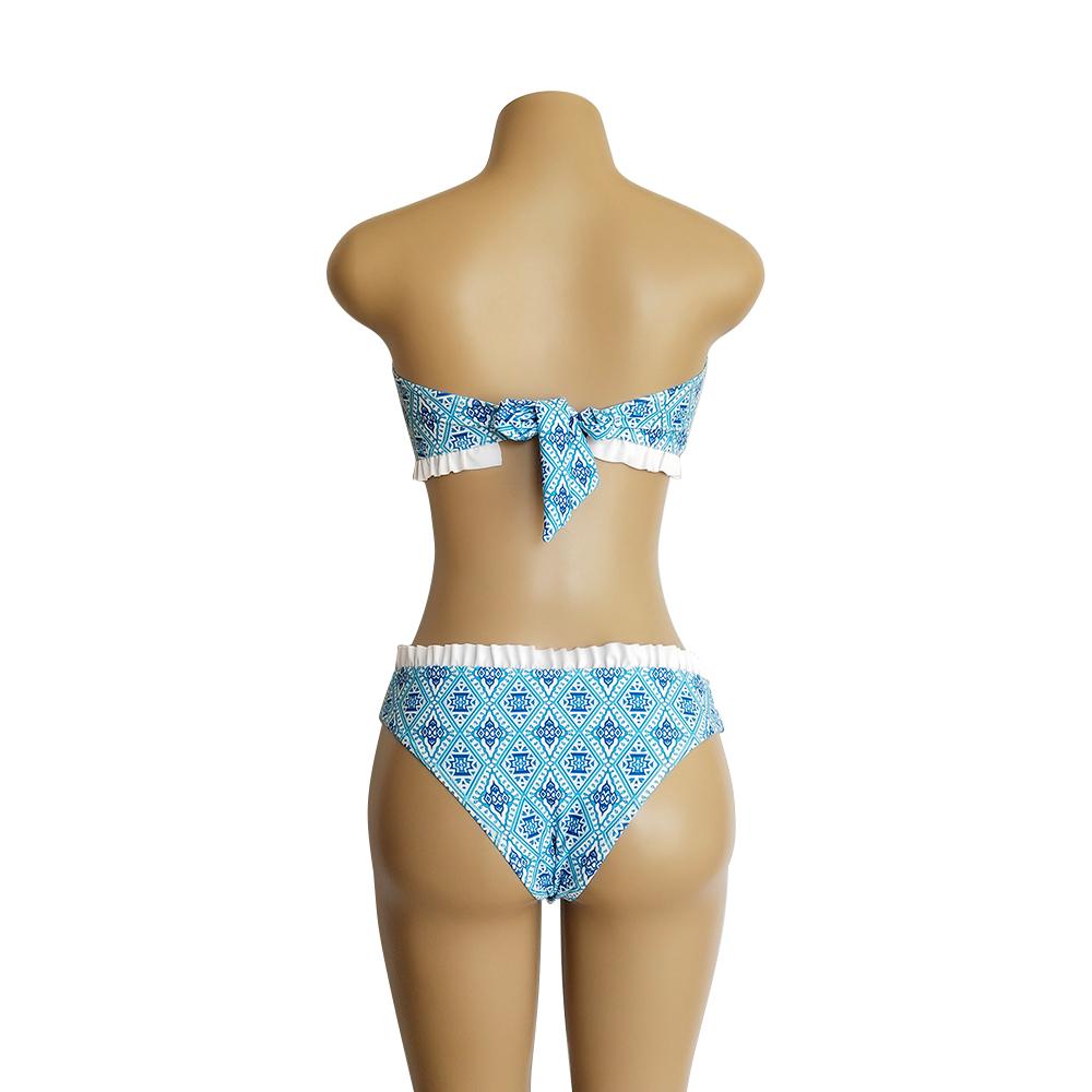 Sexy Lace Bandage Print Bikini Set