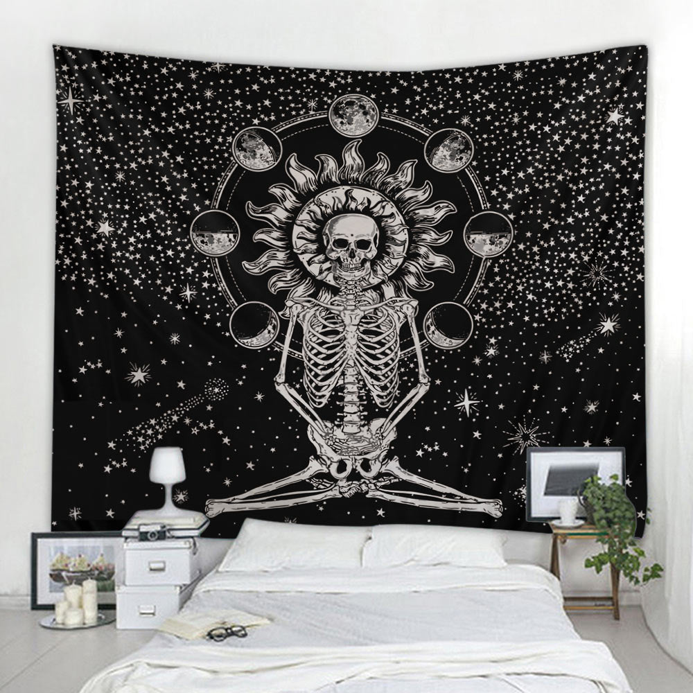 Simple Skull printing big wall mounted cheap hippie wall hanging bohemian wall tapestry mandala wall art decoration