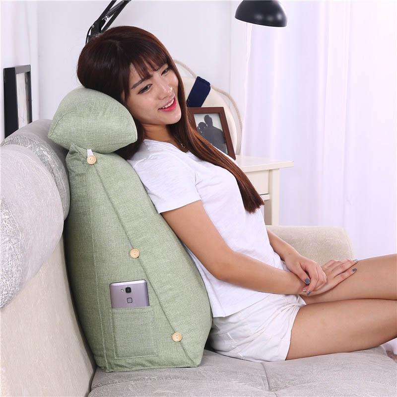 Sofa Cushion Back Pillow Bed Backrest Office Chair Pillow Support Waist Cushion Lounger TV Reading Lumbar Cushion Home Decor