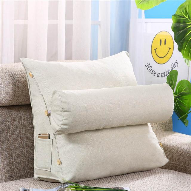 Sofa Cushion Back Pillow Bed Backrest Office Chair Pillow Support Waist Cushion Lounger TV Reading Lumbar Cushion Home Decor