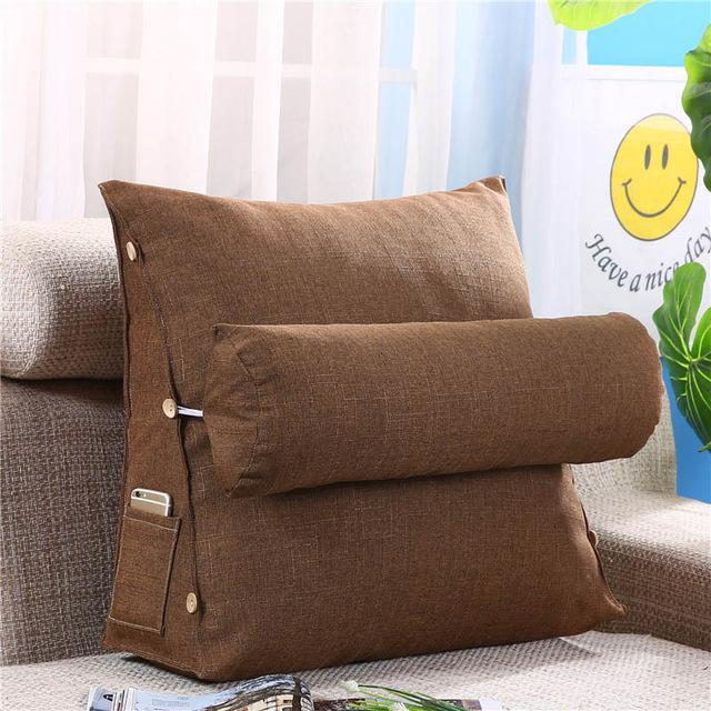 Sofa Cushion Back Pillow Bed Backrest Office Chair Pillow Support Waist Cushion Lounger TV Reading Lumbar Cushion Home Decor