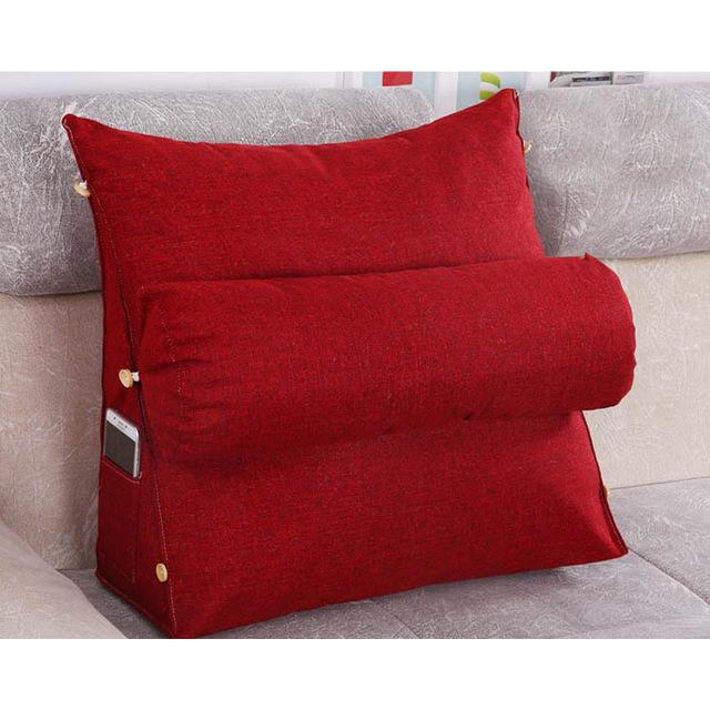 Sofa Cushion Back Pillow Bed Backrest Office Chair Pillow Support Waist Cushion Lounger TV Reading Lumbar Cushion Home Decor