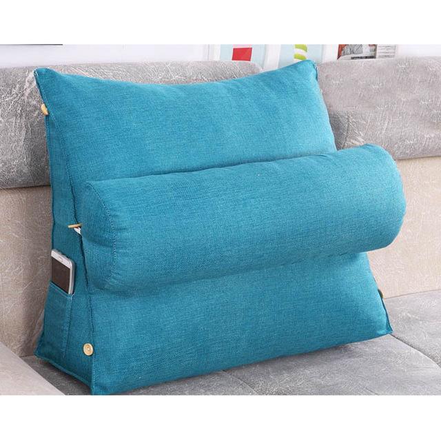 Sofa Cushion Back Pillow Bed Backrest Office Chair Pillow Support Waist Cushion Lounger TV Reading Lumbar Cushion Home Decor