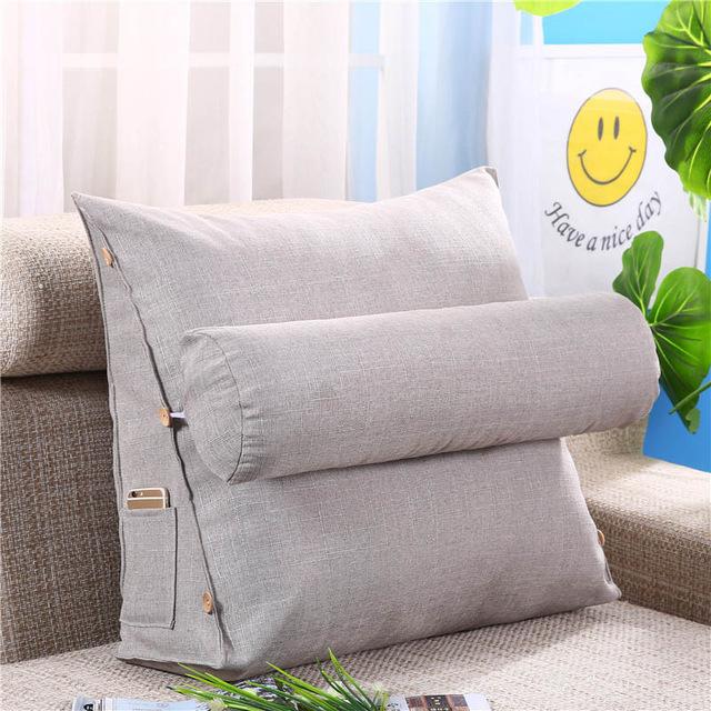 Sofa Cushion Back Pillow Bed Backrest Office Chair Pillow Support Waist Cushion Lounger TV Reading Lumbar Cushion Home Decor