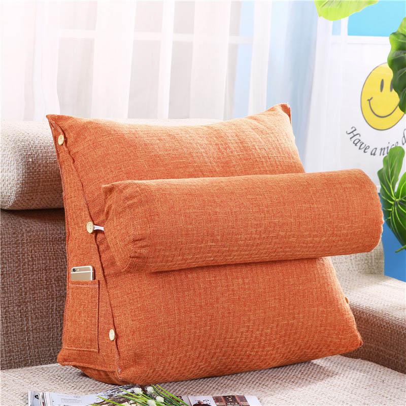 Sofa Cushion Back Pillow Bed Backrest Office Chair Pillow Support Waist Cushion Lounger TV Reading Lumbar Cushion Home Decor