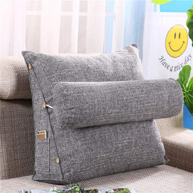 Sofa Cushion Back Pillow Bed Backrest Office Chair Pillow Support Waist Cushion Lounger TV Reading Lumbar Cushion Home Decor