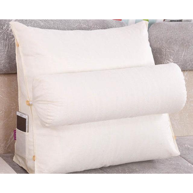 Sofa Cushion Back Pillow Bed Backrest Office Chair Pillow Support Waist Cushion Lounger TV Reading Lumbar Cushion Home Decor