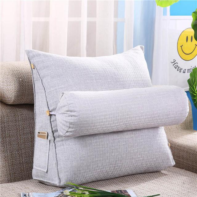 Sofa Cushion Back Pillow Bed Backrest Office Chair Pillow Support Waist Cushion Lounger TV Reading Lumbar Cushion Home Decor