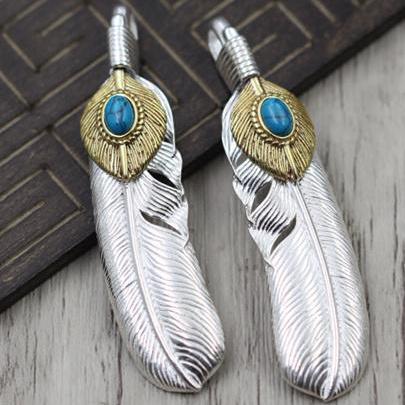 Indian Feather Sun Pendants Sterling Sliver Necklaces Accessories