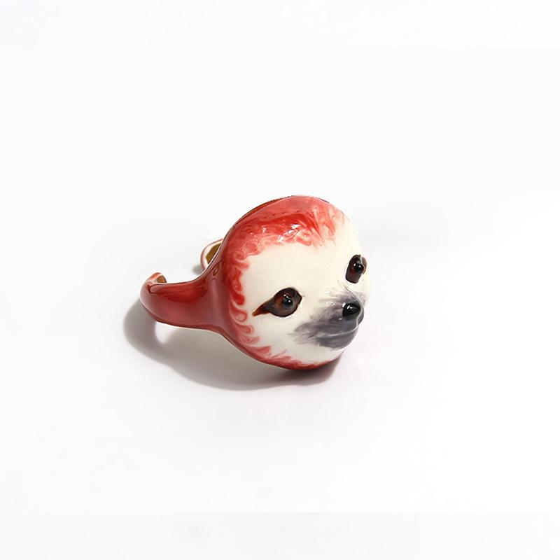 Colorful Sloth Design 3 Pieces Enamel Rings Sets