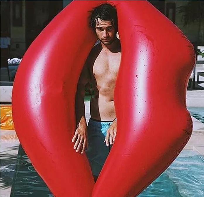 Red Lips INFLATABLE FLOATING ENVIRONMENTAL PROTECTION PVC FLOATING Swimming Toy