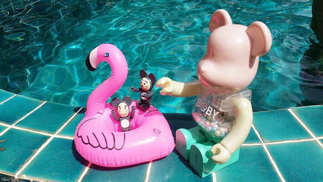 Flamingos Inflatable Floating drink holder Swimming Toy