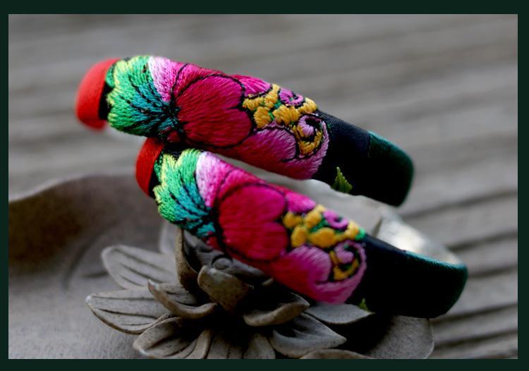 Ethnic Style Embroidery Handmade Bracelet