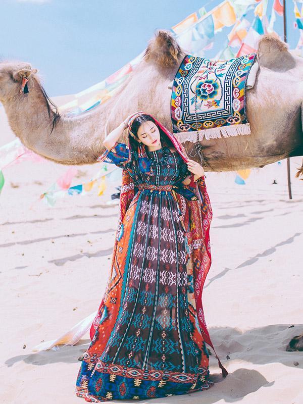 Printed Bohemia Maxi Dress