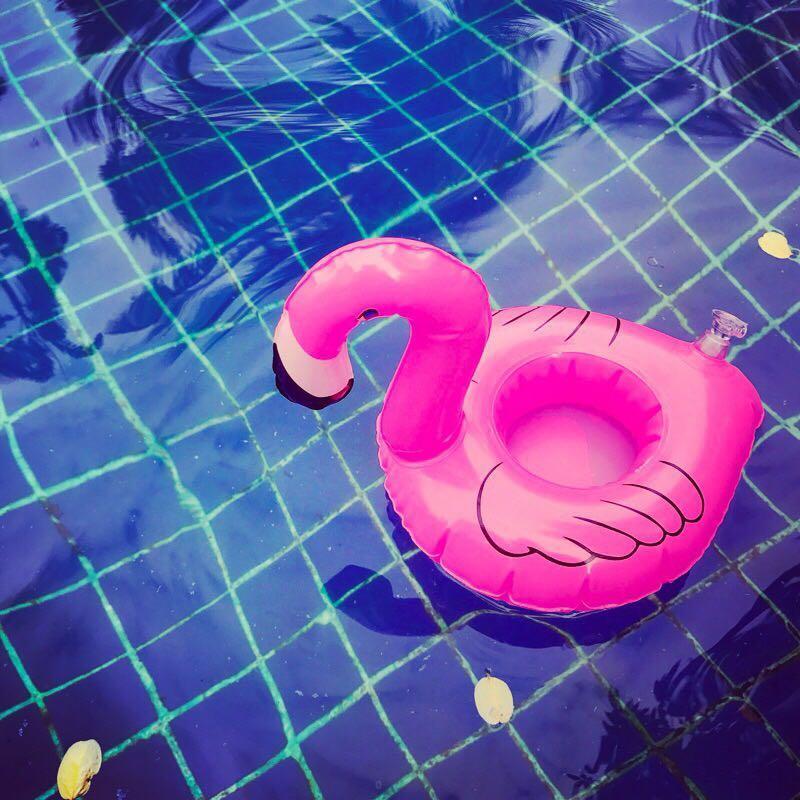 Flamingos Inflatable Floating drink holder Swimming Toy