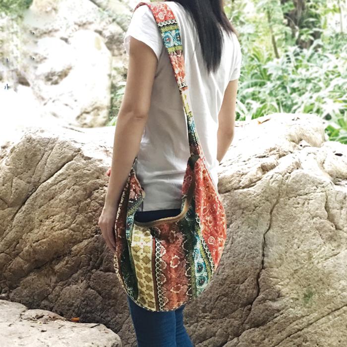 Hippie Floral Print Boho Shoulder Bag