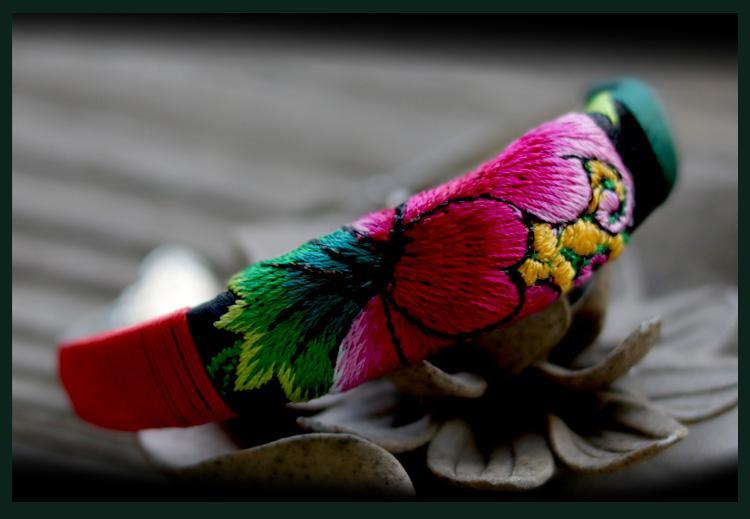 Ethnic Style Embroidery Handmade Bracelet