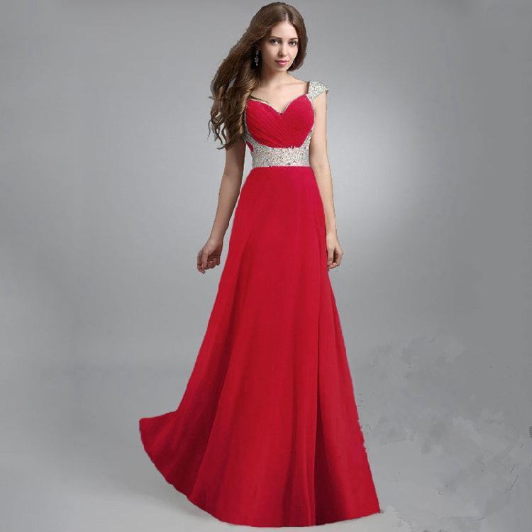 V Neck Sleeveless Evening Party Maxi Long Dress