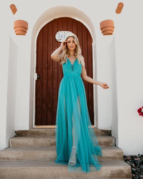 Solid Color Sleeveless Sling Mesh Gauze Midi Skirt