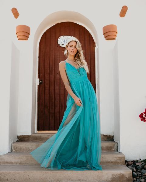 Solid Color Sleeveless Sling Mesh Gauze Midi Skirt