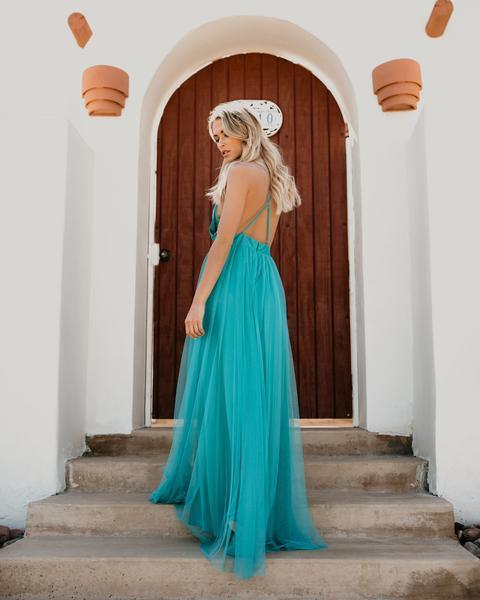 Solid Color Sleeveless Sling Mesh Gauze Midi Skirt