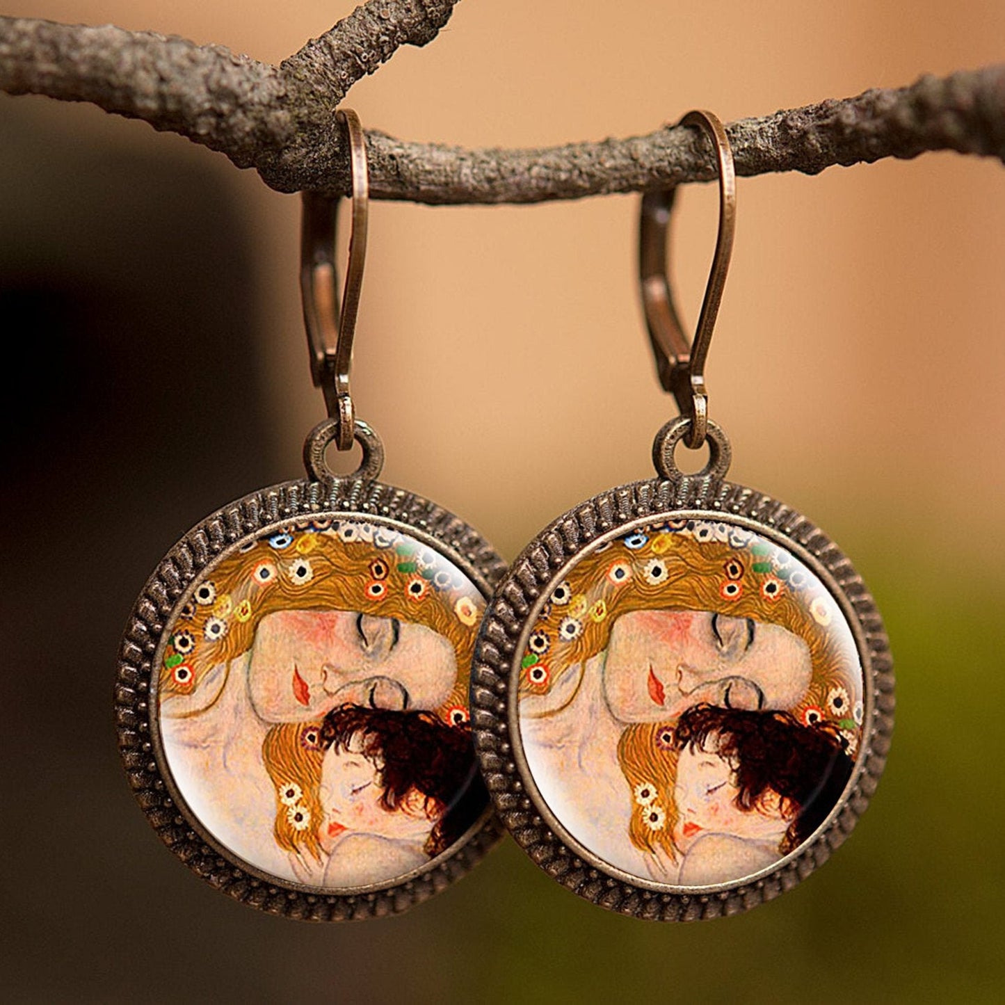 Retro Oil Painting Earrings