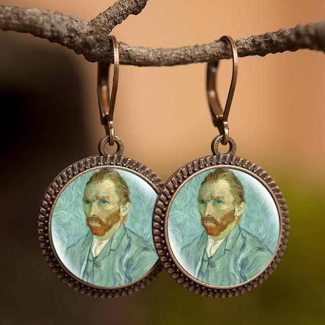 Retro Oil Painting Earrings