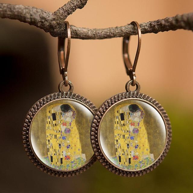 Retro Oil Painting Earrings