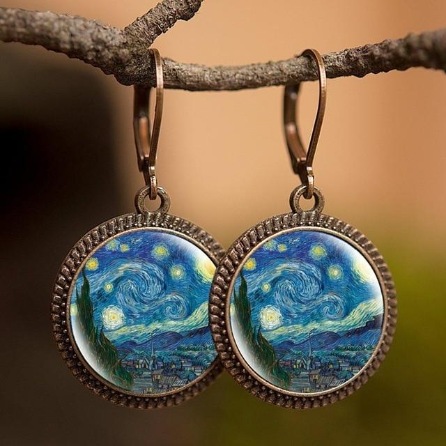 Retro Oil Painting Earrings